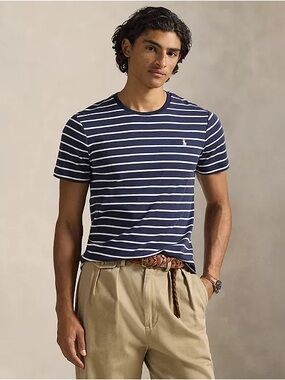 Polo Ralph Lauren Men’s Striped Tee Navy White Medium